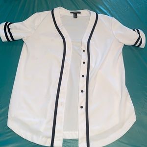 F21 jersey button up